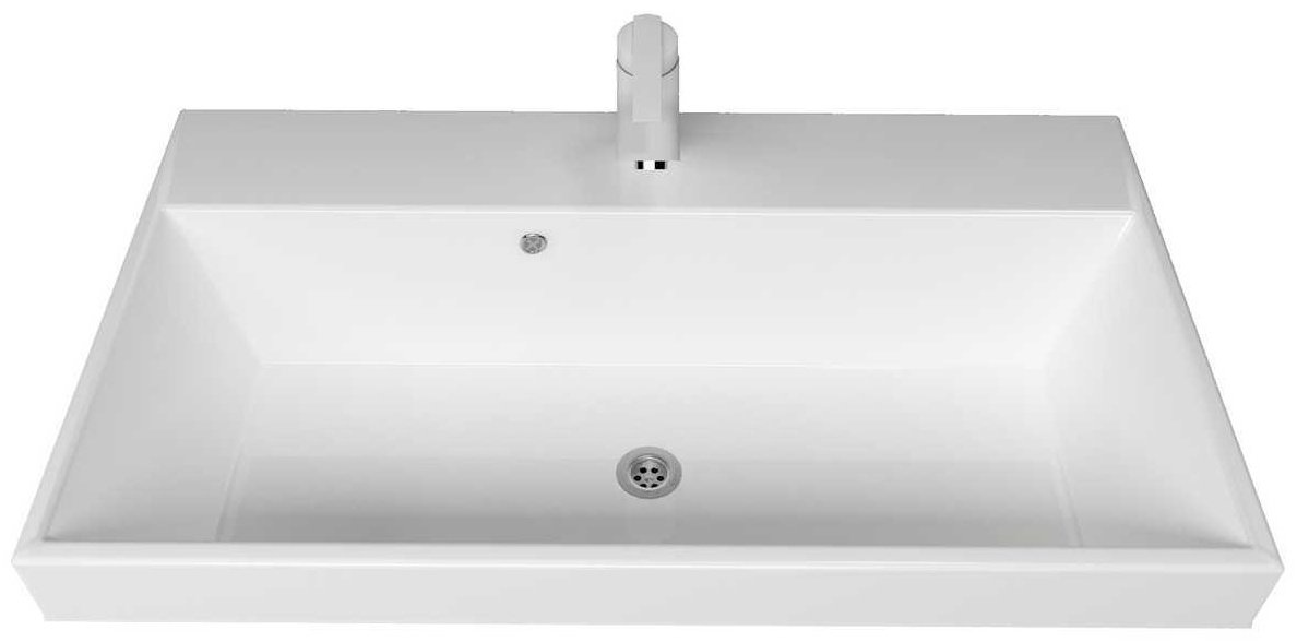 Тумба с раковиной KABINKA.KZ Слим 80, 80x40x45 см, черный