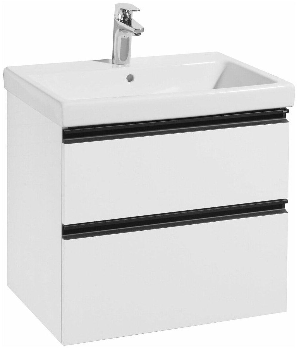 Тумба с раковиной Roca Domi, 60x53.7x46 см, белый