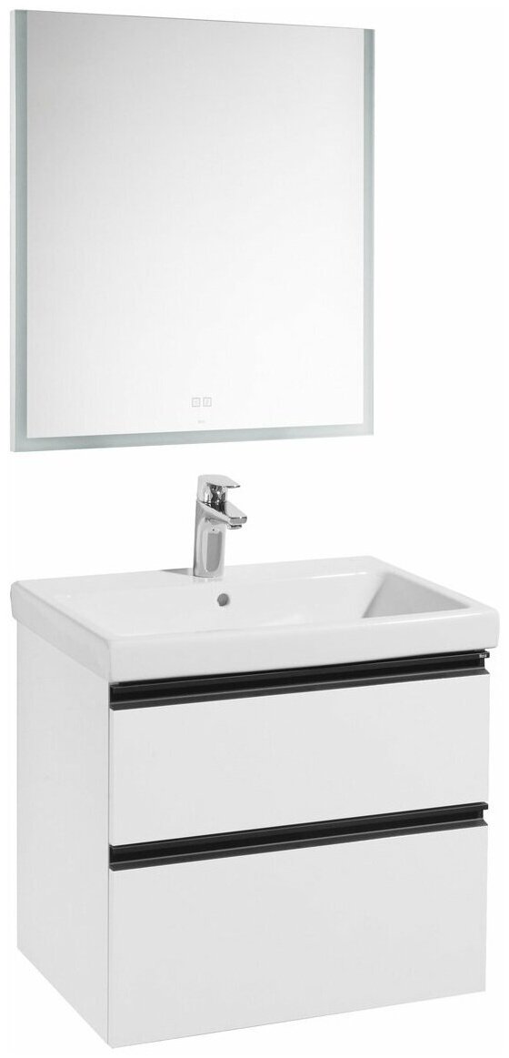 Тумба с раковиной Roca Domi, 60x53.7x46 см, белый