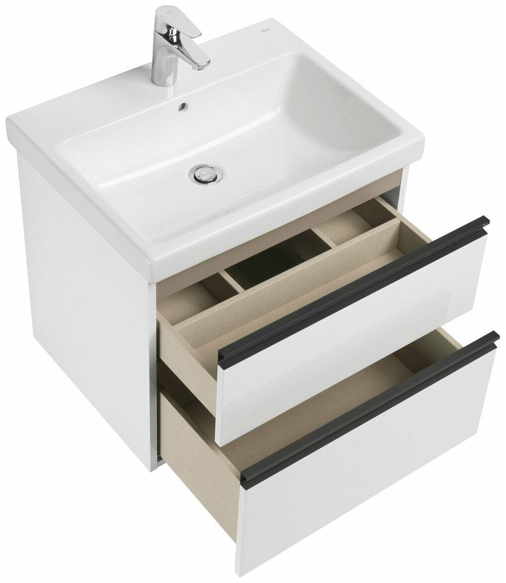 Тумба с раковиной Roca Domi, 60x53.7x46 см, белый