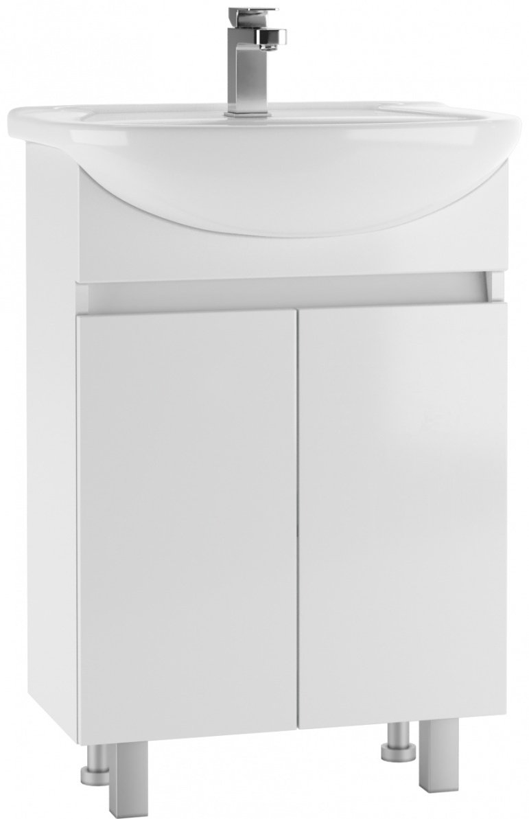 Тумба с раковиной KABINKA.KZ Адай, 55x82x30.1 см, белый