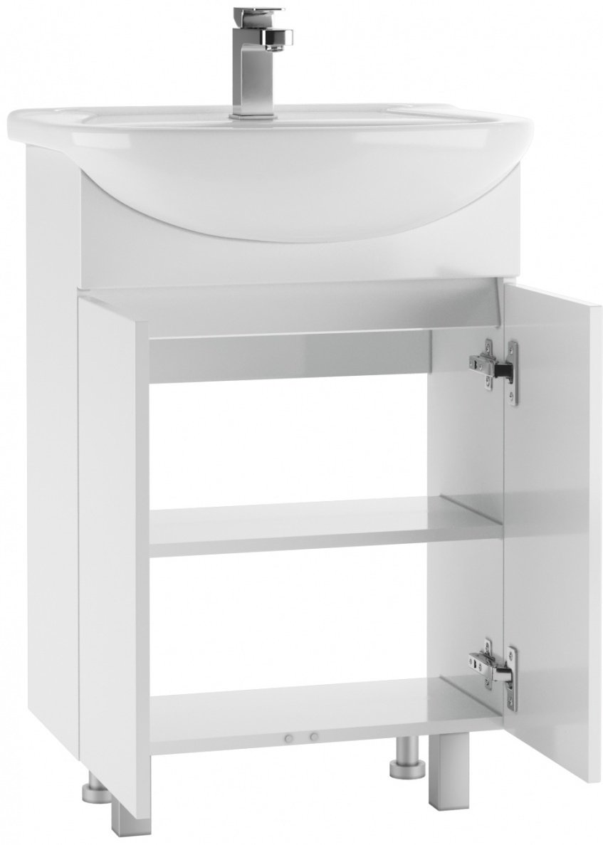 Тумба с раковиной KABINKA.KZ Адай, 55x82x30.1 см, белый