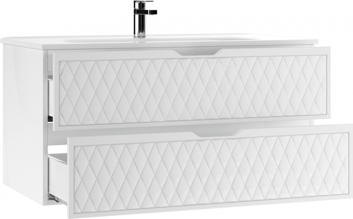 Тумба с раковиной KABINKA.KZ Stella 100 В2, 98.4x50x50.8 см, белый купить,NaN