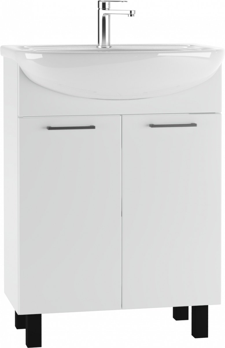 Тумба с раковиной KABINKA.KZ Адай, 59.2x82x30.1 см, белый