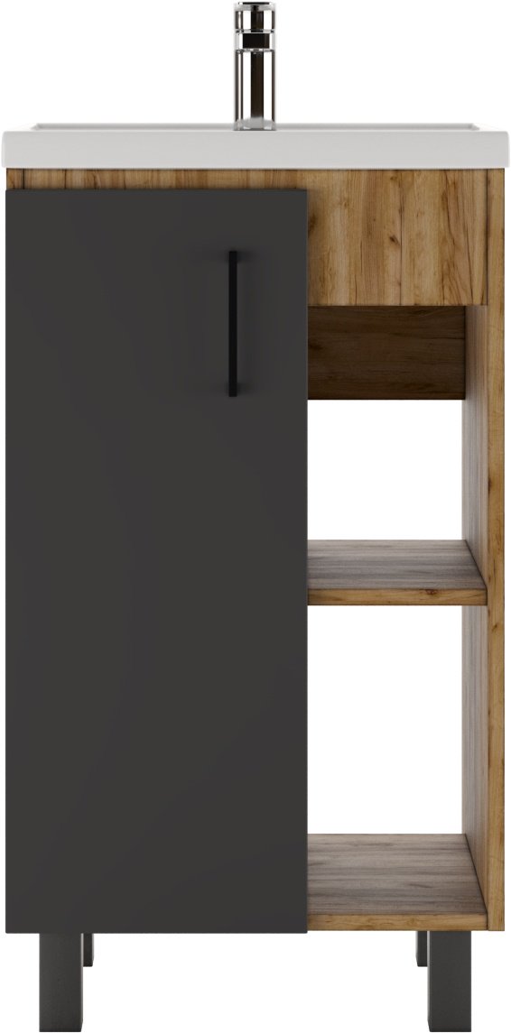 Тумба с раковиной Kabinka.kz Фостер 50 47x82x40см коричневый купить,NaN