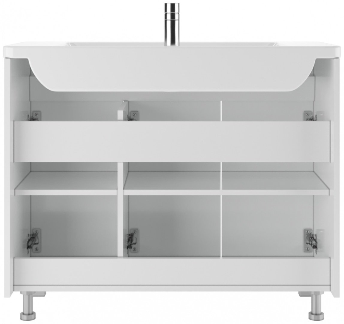 Тумба с раковиной KABINKA.KZ Адай, 96.9x79x43.5 см, белый