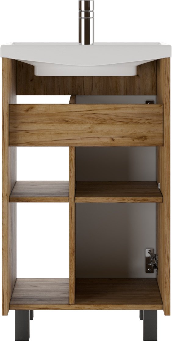 Тумба с раковиной Kabinka.kz Фостер 50 47x82x40см коричневый купить,NaN