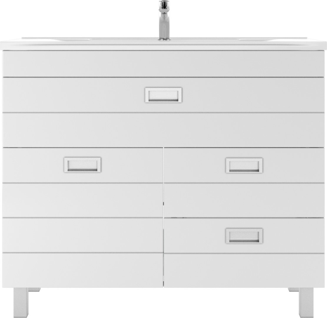 Тумба с раковиной KABINKA.KZ "Elen 100" Cube, 97.8x82x43.4 см, белый купить,NaN