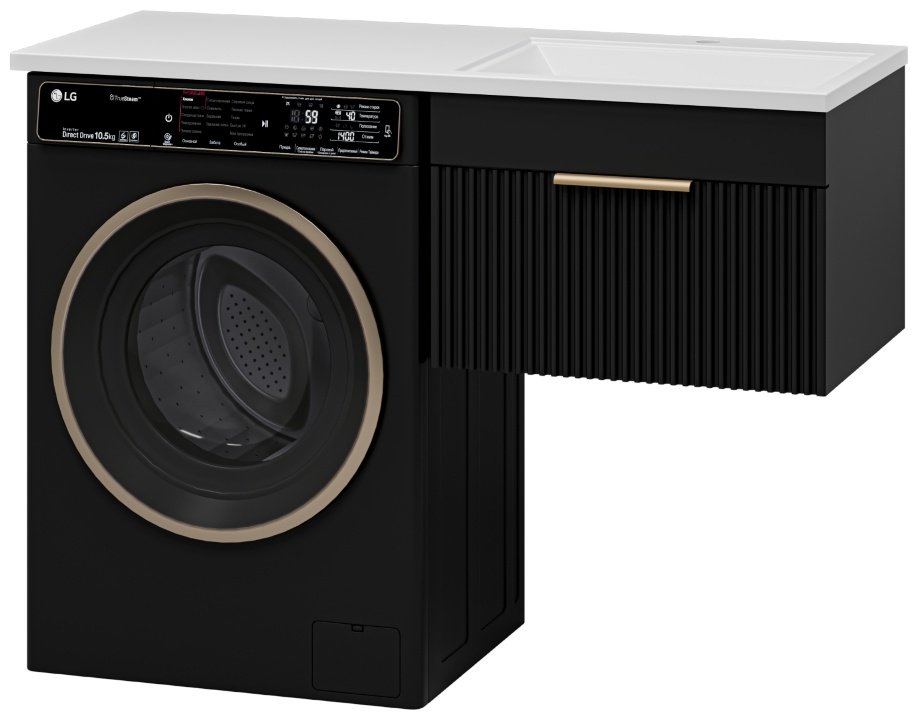 Тумба с раковиной Brevita ENFIDA, 56x38.2x47 см, черный