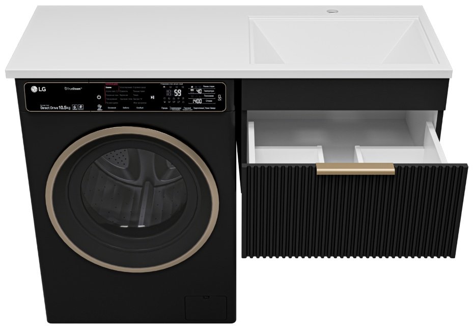 Тумба с раковиной Brevita ENFIDA, 56x38.2x47 см, черный