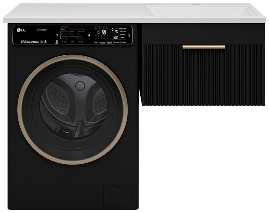 Тумба с раковиной Brevita ENFIDA, 56x38.2x47 см, черный