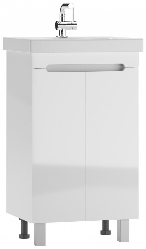 Тумба с раковиной KABINKA.KZ Адай, 47x72.1x38 см, белый