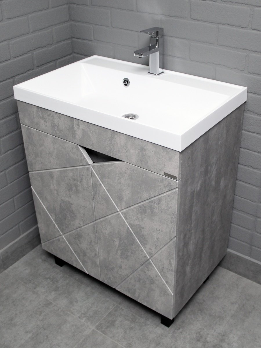 Тумба с раковиной Kabinka.kz Байтерек 69x72x43.1см серый купить,NaN