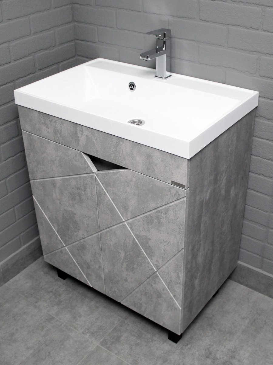Тумба с раковиной Kabinka.kz Байтерек 69x72x43.1см серый купить,NaN