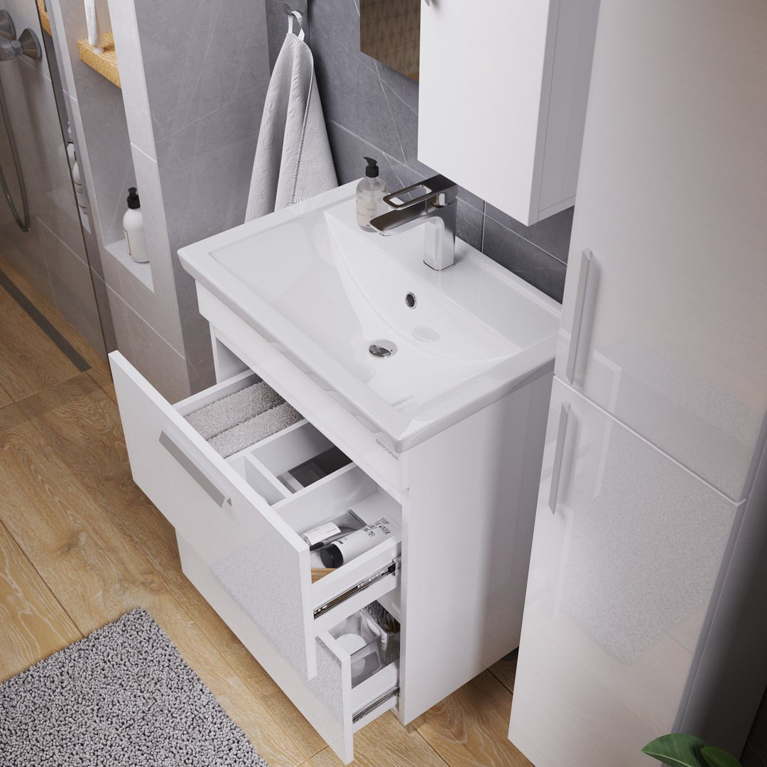 Тумба без раковины KABINKA.KZ НЕО-60, 55.6x70x38.2 см, белый купить,NaN
