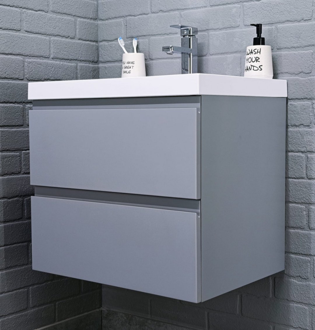 Тумба с раковиной Kabinka.kz Байтерек 59.2x50x44.5см серый купить,NaN