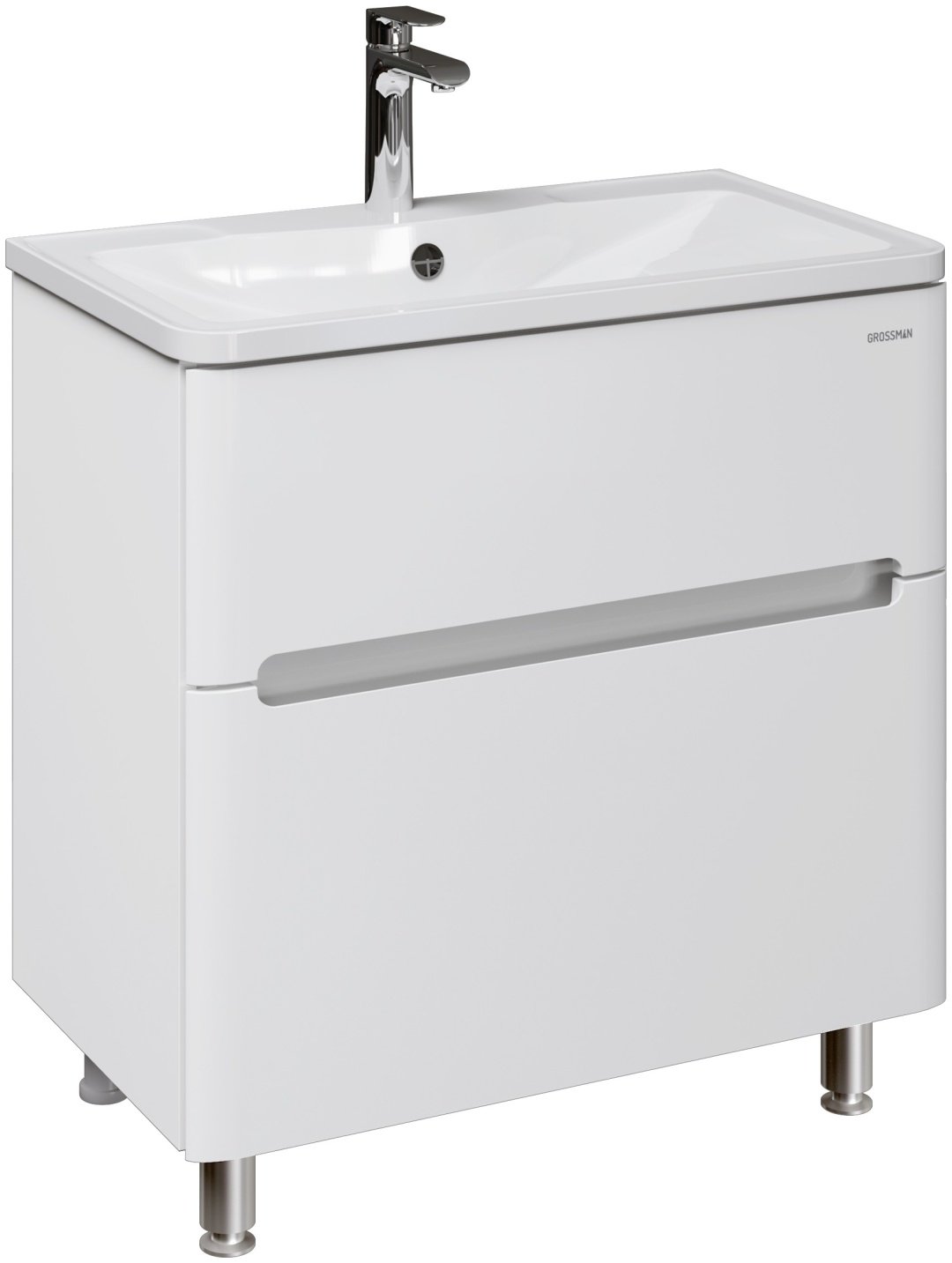 Тумба с раковиной KABINKA.KZ Адель-Норма, 78.7x70x44.6 см, белый