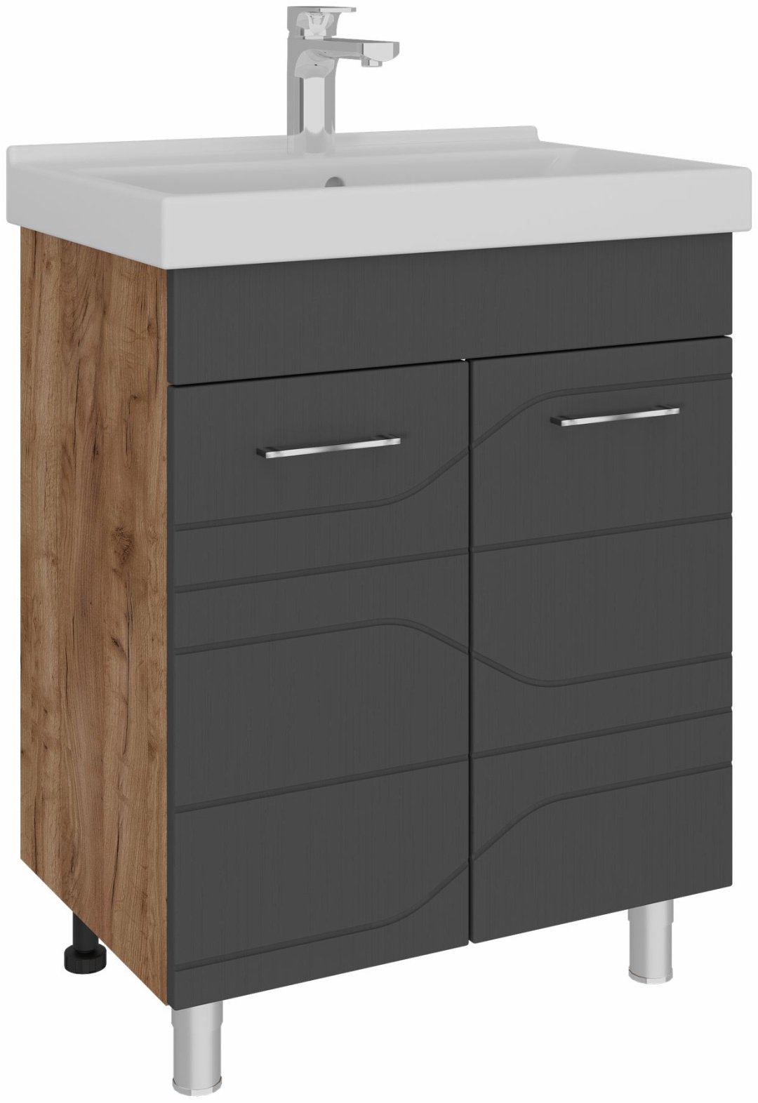 Тумба с раковиной AVK ТР 2 двери Мира 50x80x40см серо-коричневый купить,NaN