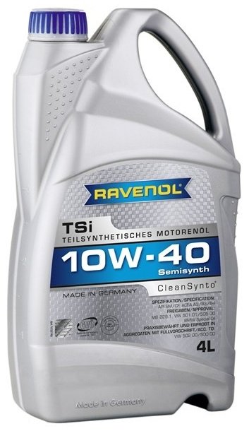 Моторное масло Полусинтетическое RAVENOL TSI 10W-40 4 л купить,NaN