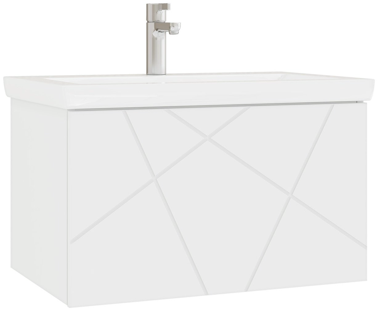 Тумба с раковиной Kabinka.kz Geometry 70x42x45см белый купить,NaN