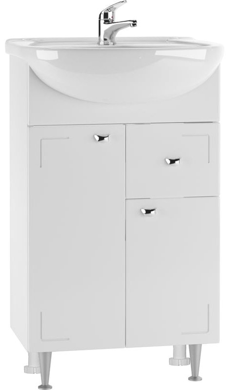 Тумба с раковиной KABINKA.KZ DA1015T, 50.7x82x30.1 см, белый