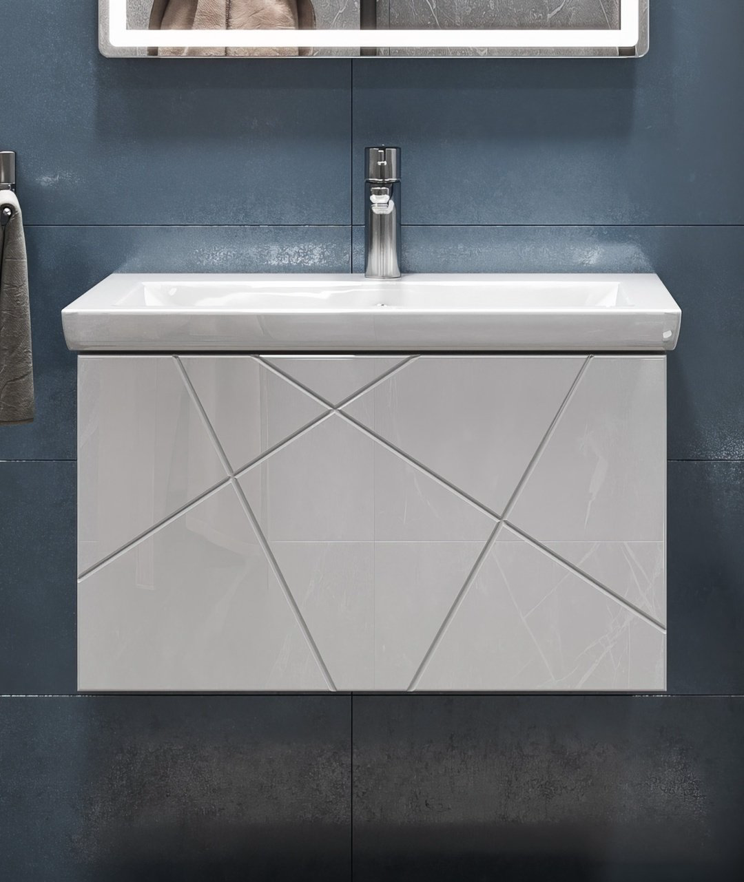 Тумба с раковиной Kabinka.kz Geometry 70x42x45см белый купить,NaN