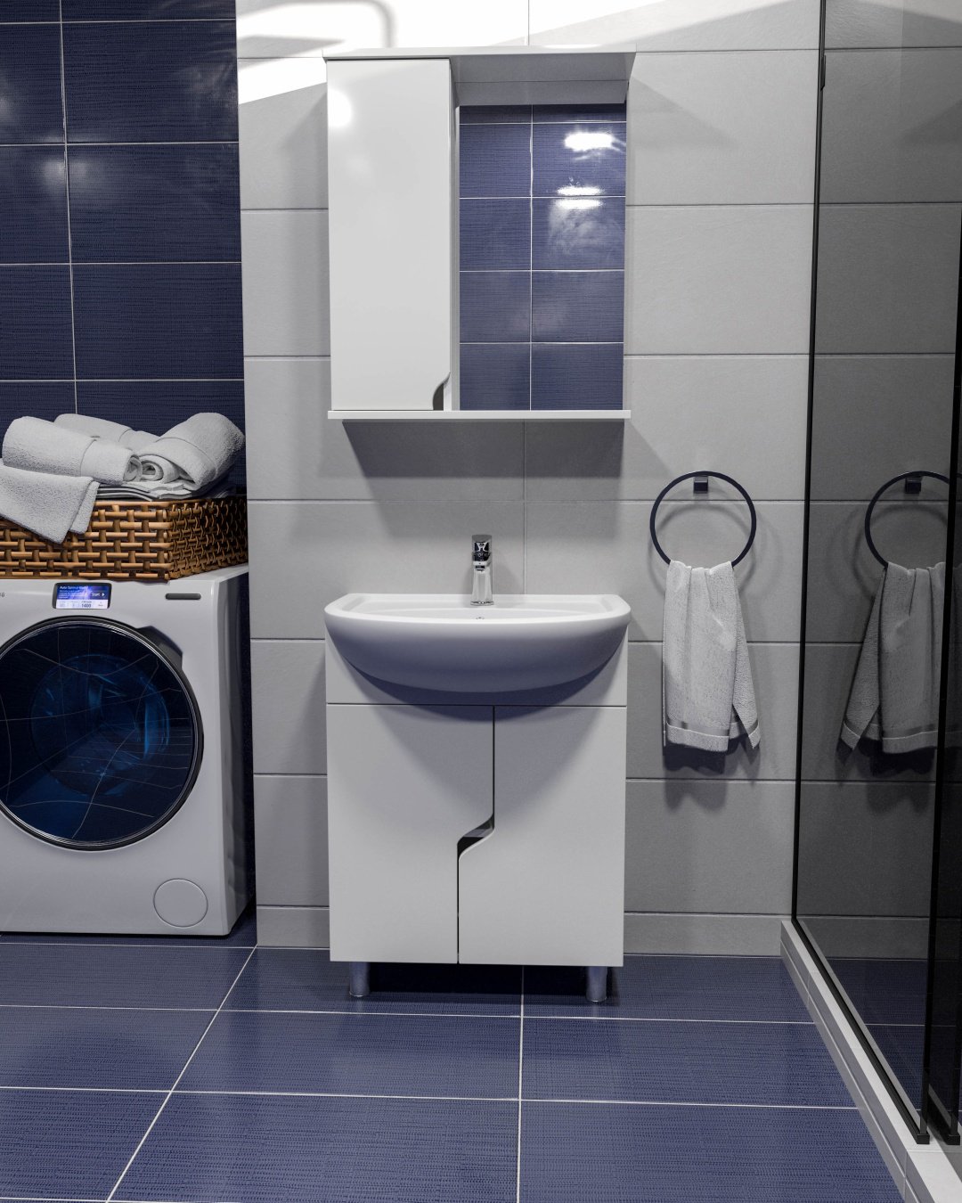 Тумба с раковиной AVK Азалия 60x70x45см белый купить,NaN
