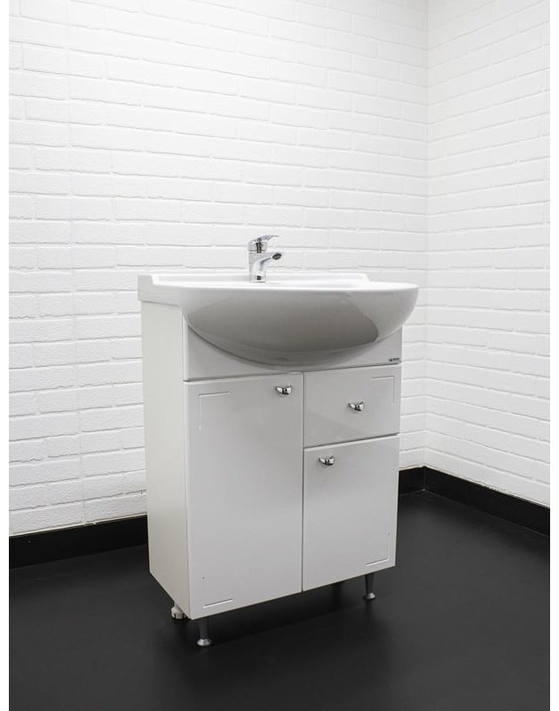 Тумба с раковиной KABINKA.KZ DA1015T, 50.7x82x30.1 см, белый