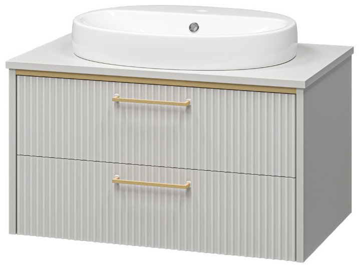Тумба с раковиной Brevita Elche 80x45.4x50.6см серый купить,NaN