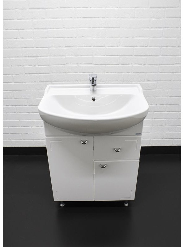 Тумба с раковиной KABINKA.KZ DA1015T, 50.7x82x30.1 см, белый