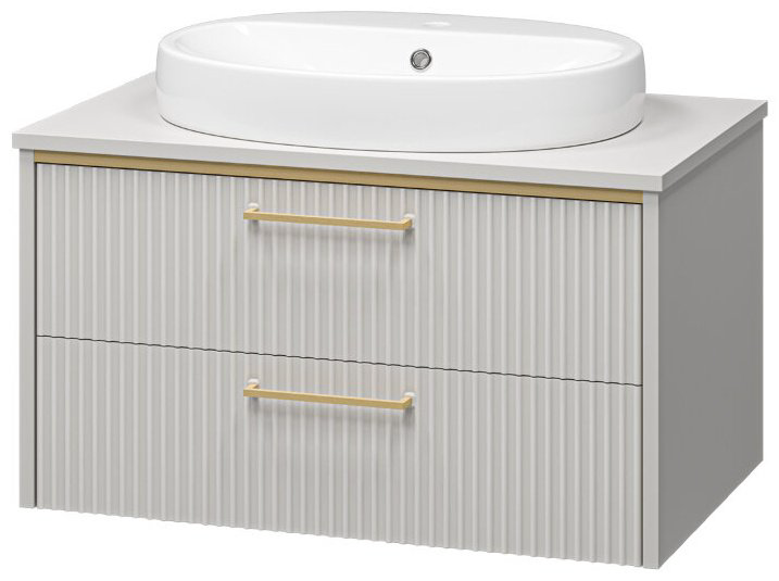 Тумба с раковиной Brevita Elche 80x45.4x50.6см серый купить,NaN