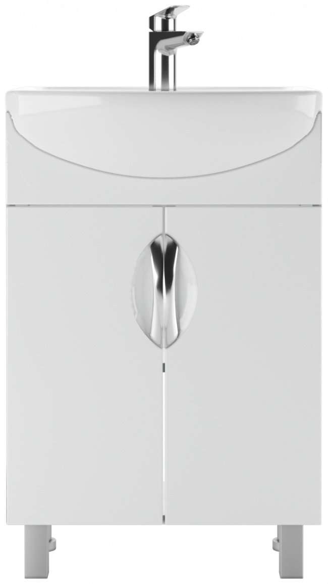 Тумба с раковиной KABINKA.KZ Адай, 50.4x82x30.4 см, белый