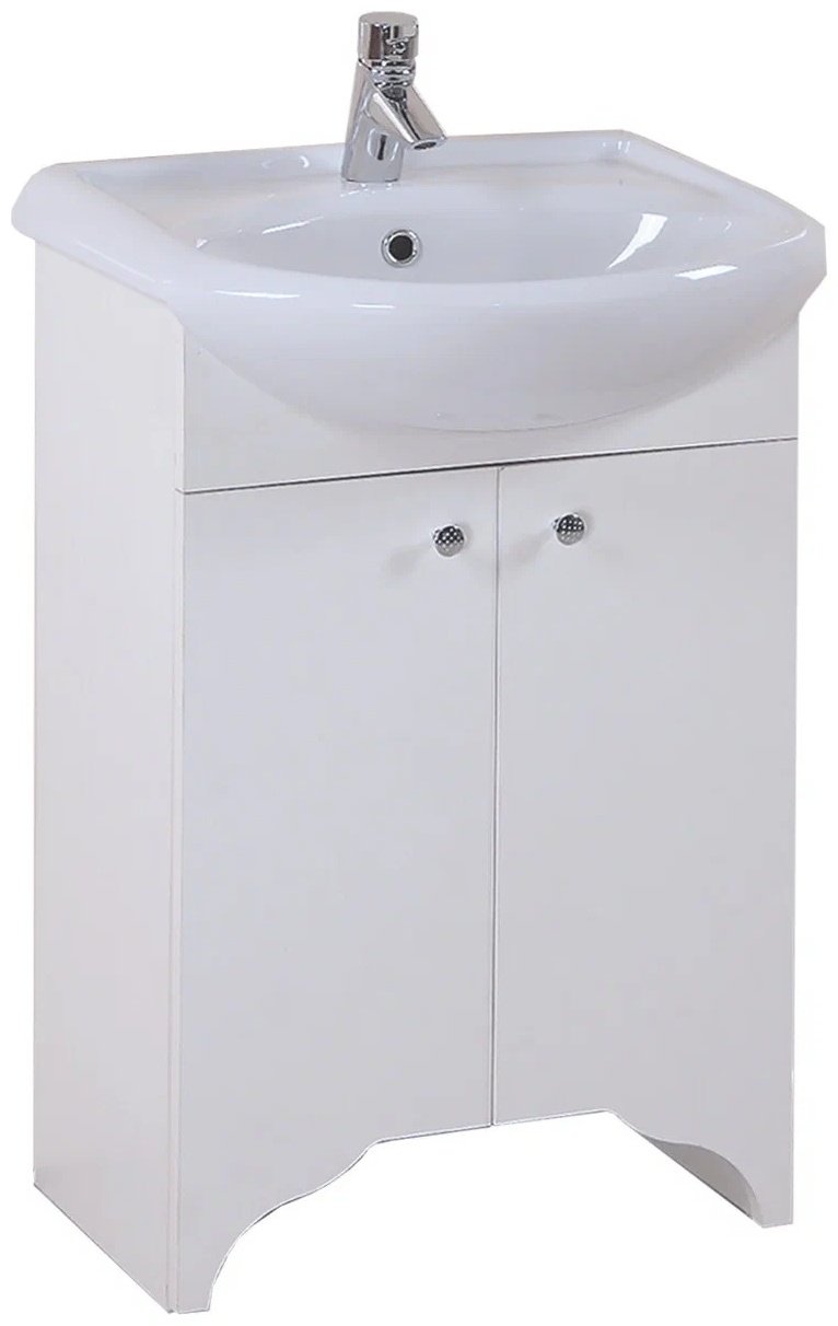 Тумба с раковиной Onika Омега, 50x82x47 см, белый