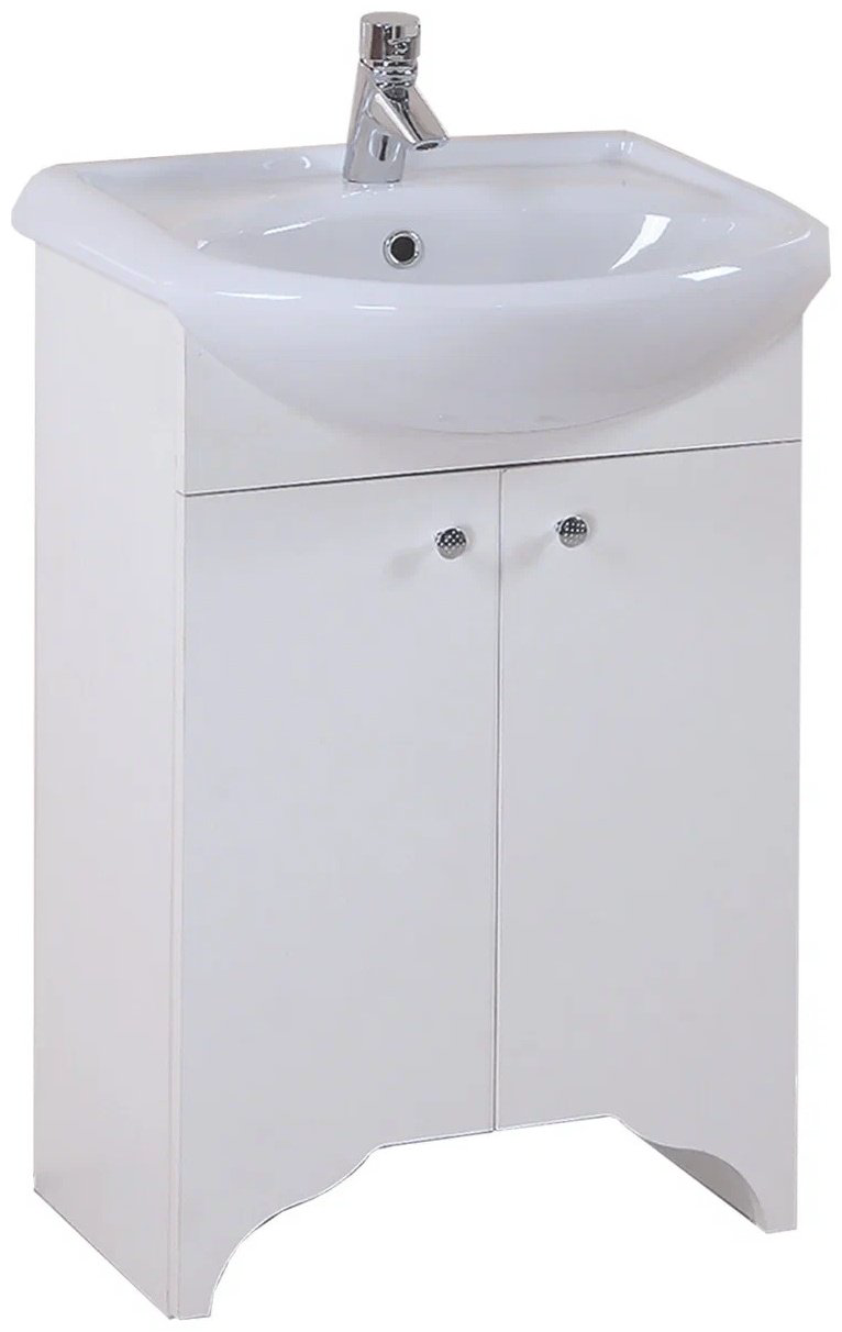 Тумба с раковиной Onika Омега, 50x82x47 см, белый купить,NaN