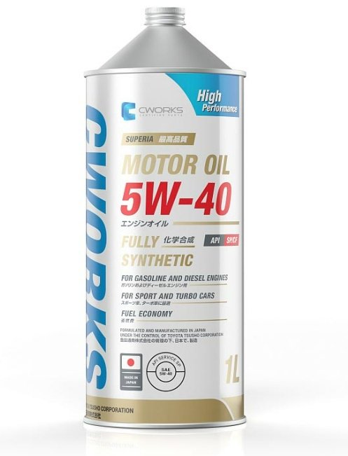 Моторное масло Синтетическое CWORKS Superia 5W-40 1 л купить,NaN