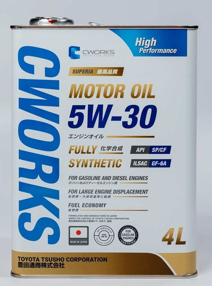 Моторное масло Синтетическое CWORKS Superia 5W-30 4 л купить,NaN