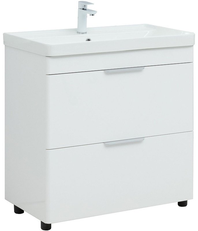 Тумба с раковиной KABINKA.KZ Ирис 80 310154, 79.4x77.2x45.7 см, белый