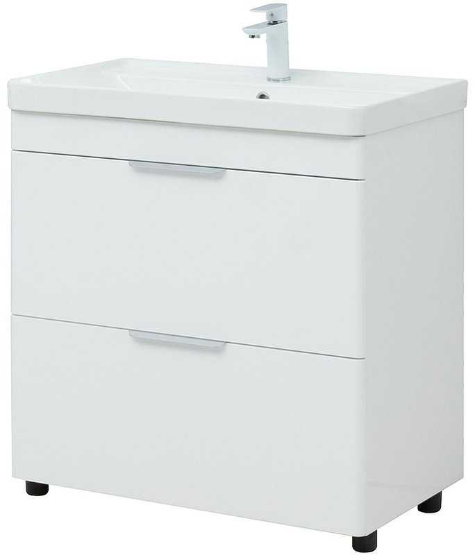 Тумба с раковиной KABINKA.KZ Ирис 80 310154, 79.4x77.2x45.7 см, белый