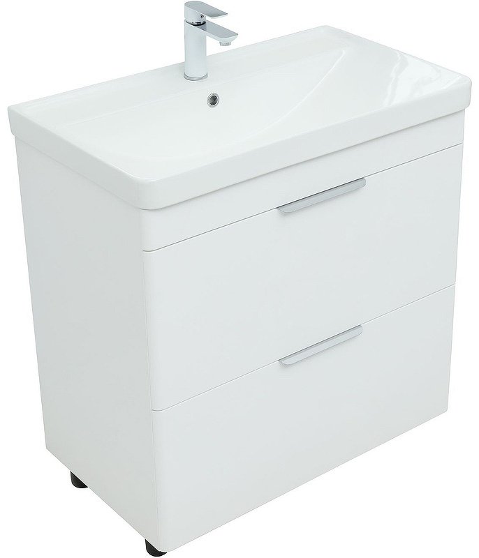 Тумба с раковиной KABINKA.KZ Ирис 80 310154, 79.4x77.2x45.7 см, белый