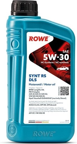 Моторное масло Синтетическое ROWE Hightec Synt RS DLS SAE 5W-30 1 л купить,NaN