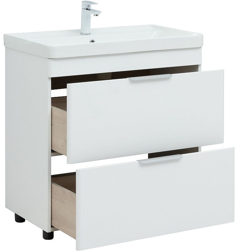 Тумба с раковиной Kabinka.kz Ирис 80 310154 79.4x77.2x45.7см белый купить,NaN