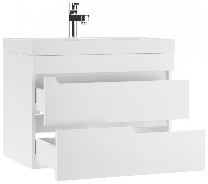 Тумба с раковиной KABINKA.KZ Адай, 69x50x42.9 см, белый