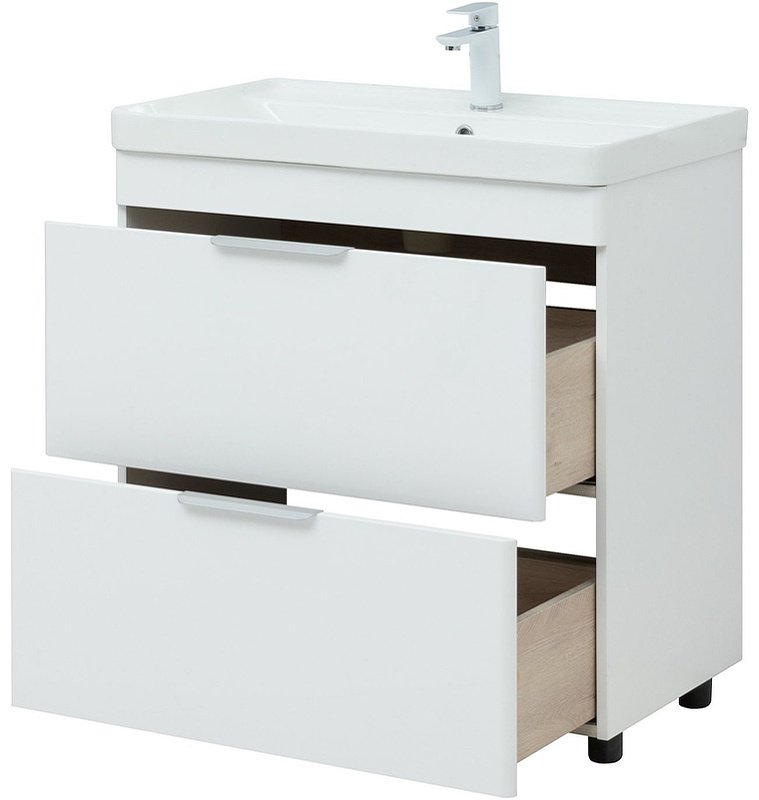 Тумба с раковиной Kabinka.kz Ирис 80 310154 79.4x77.2x45.7см белый купить,NaN
