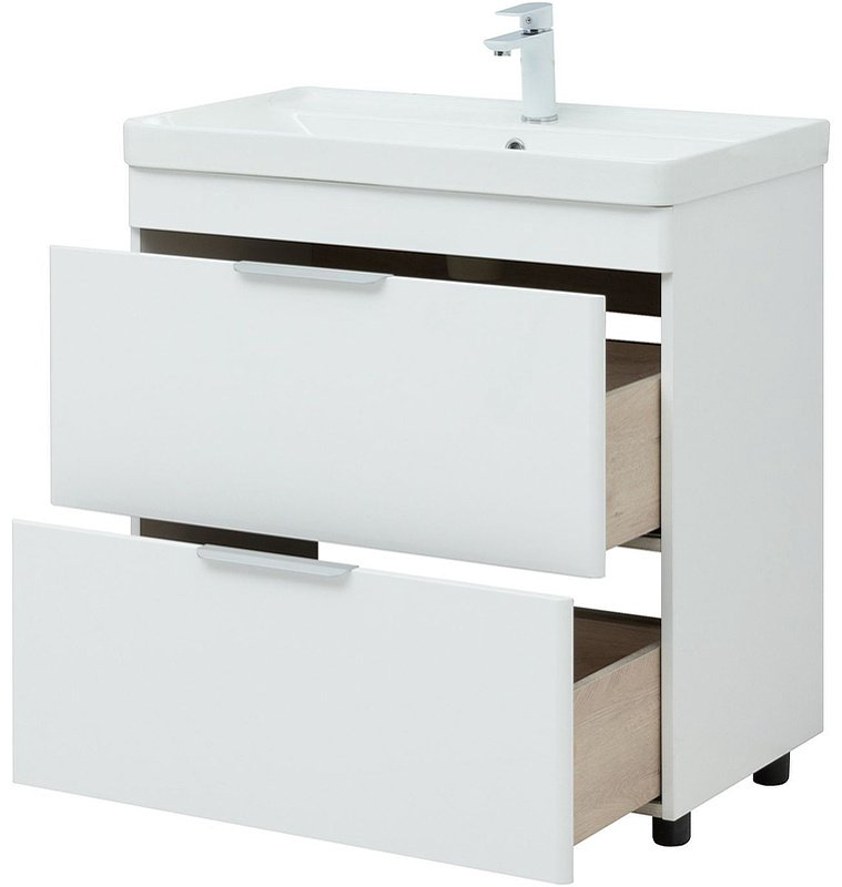 Тумба с раковиной Kabinka.kz Ирис 80 310154 79.4x77.2x45.7см белый купить,NaN