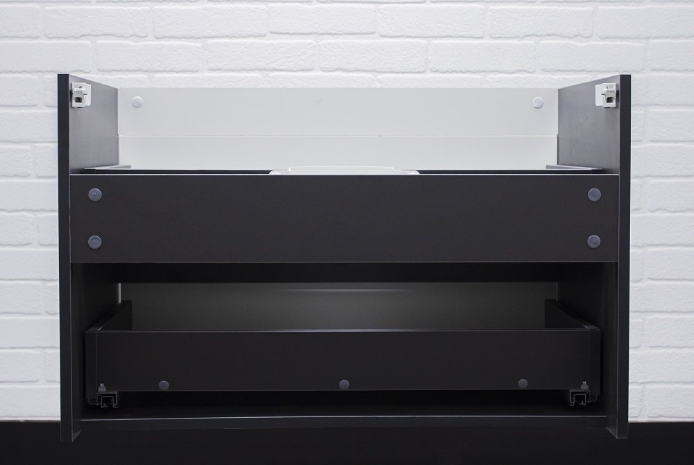 Тумба с раковиной KABINKA.KZ &#34;Karat&#34; 80 , 77.6x52x43.6 см, серый, коричневый