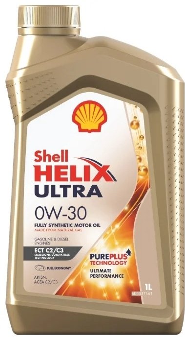 Моторное масло Синтетическое SHELL HELIX ULTRA ECT 0W-30 1 л купить,NaN