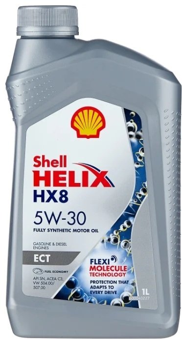 Моторное масло Синтетическое SHELL HELIX HX8 ECT 5W-30 1 л купить,NaN