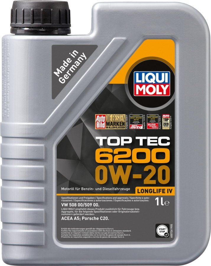 Моторное масло Синтетическое LIQUI MOLY TOP TEC 6200 0W-20 1 л купить,NaN