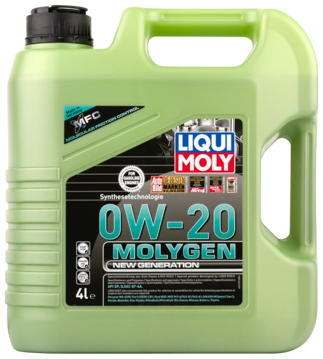 Моторное масло Синтетическое LIQUI MOLY 0W20 Molygen New Generation 0W-20 4 л купить,NaN