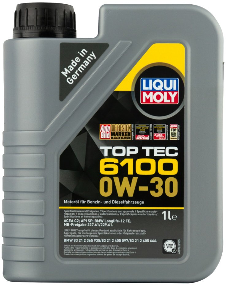 Моторное масло Синтетическое LIQUI MOLY Top Tec 6100 0W-30 1 л купить,NaN